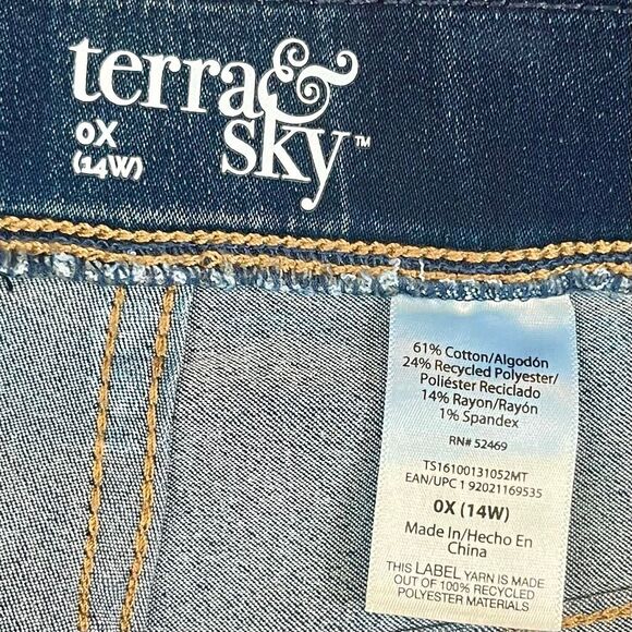 Terra & Sky Blue Jean Jegging 0X 14W - Picture 7 of 7